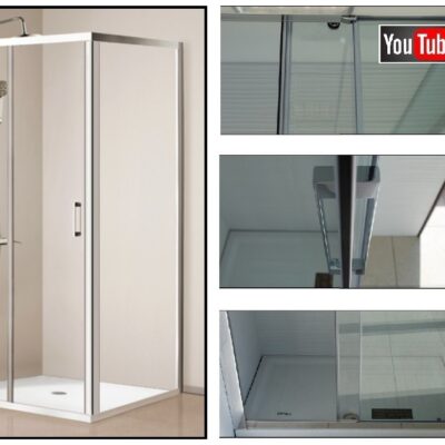 Box doccia rettangolare 70 x 159 - 160 -161 -162 - 163 cm un lato fisso con parete scorrevole
