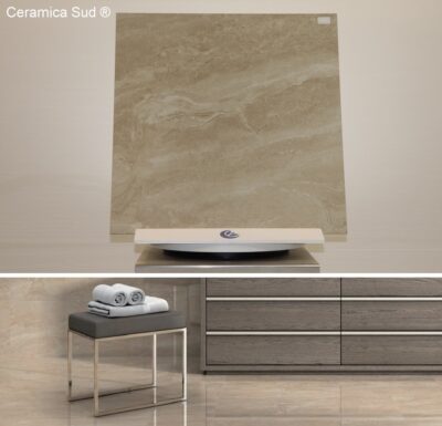 Pavimento gres porcellanato da interno effetto marmo Daino Imperiale 80 x 80 cm.