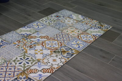 Cementine in gres porcellanato perfetto stile vintage retrò effetto lucido bagnato fuga precisa 2 mm - immagine 12