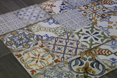 Cementine in gres porcellanato perfetto stile vintage retrò effetto lucido bagnato fuga precisa 2 mm - immagine 13