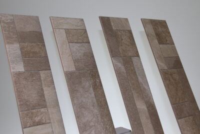 Pavimento da esterno gres porcellanato effetto pietra beige cubetti quadrati geometrici 60 x 15 cm. - immagine 23