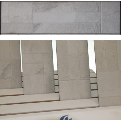 Rivestimento resistente al gelo da esterno muri casa cappotto effetto pietra Bianca  60x15 cm