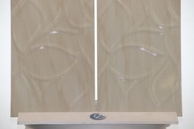 Rivestimento bagno foglia rilievo 3D lucido contemporaneo Made In Italy 33,3 x 100 cm. - immagine 11