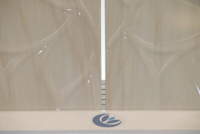 Rivestimento bagno foglia rilievo 3D lucido contemporaneo Made In Italy 33,3 x 100 cm. - immagine 12