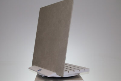 Vierkante beige steeneffect porseleinen steengoedvloer 90 x 90 cm. - afbeelding 5