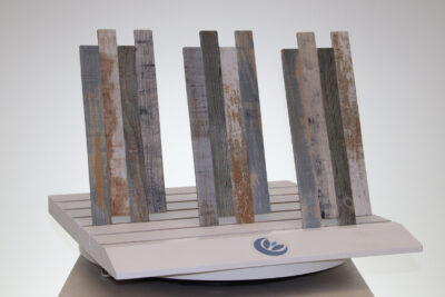 Houteffect dat in elkaar grijpende veelkleurige stroken cottage atlantic porseleinsteengoed bedekt 40 x 16 - afbeelding 7