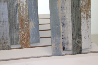 Houteffect dat in elkaar grijpende veelkleurige stroken cottage atlantic porseleinsteengoed bedekt 40 x 16 - afbeelding 16