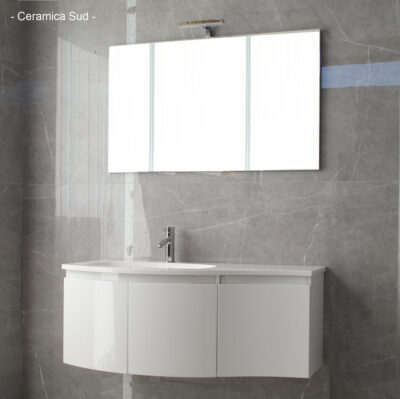 Bathroom cabinet suspended 100 cm. Absolute white charm in modern Venetian style 1 meter - image 2