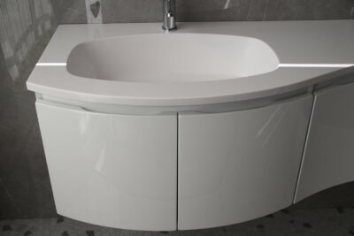 Bathroom cabinet suspended 100 cm. Absolute white charm in modern Venetian style 1 meter - image 5