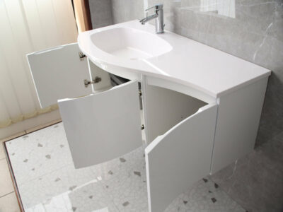 Bathroom cabinet suspended 100 cm. Absolute white charm in modern Venetian style 1 meter - image 10