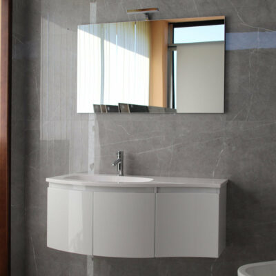 Bathroom cabinet suspended 100 cm. Absolute white charm in modern Venetian style 1 meter - image 13