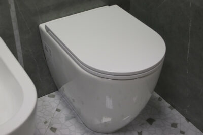 Wandbündige Sanitärkeramik Serie GALASSIA DREAM Toilette + Bidet + SoftClose-Sitz – ANTI-GELBENDE Emaille – Bild 8