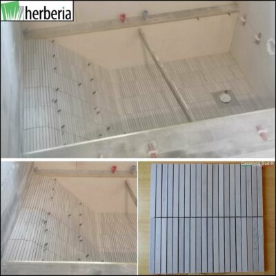 Mosaico listellare effetto legno per vasche e piscine in muratura 30 x 30 cm. - immagine 2
