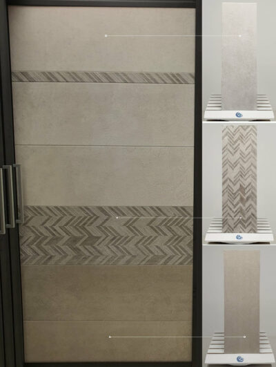 Offerta rivestimento piastrelle bagno moderno intreccio bianco sabbia 33 x 100 cm. - immagine 10