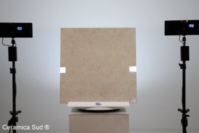 Pavimento da interno lucido a specchio effetto marmo Botticino crema fiorito beige 80 x 77,7 cm. - immagine 4