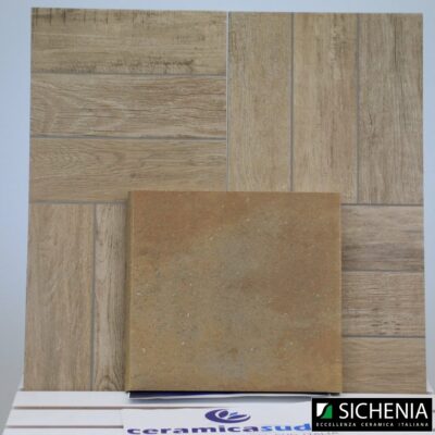 Pavimento effetto parquet rovere pianerottolo per art. 692 scala 30 x 60 cm. in gres porcellanato - immagine 2