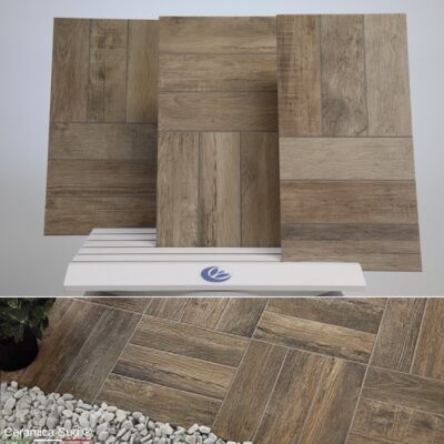 Pavimento effetto parquet rovere pianerottolo per art. 692 scala 30 x 60 cm. in gres porcellanato - immagine 5