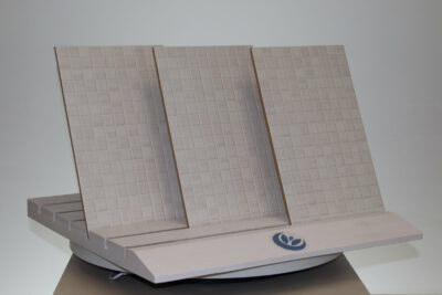 Piastrelle bagno rilievi 3D effetto mosaico toni di bianco 25 x 40 cm. stock economico - immagine 5
