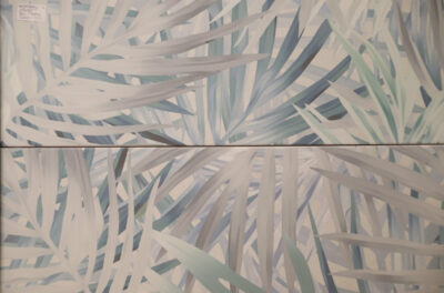 Rivestimento piastrelle bagno design floreali decoro Herberia Maieria Tropical Green 25 x 75 cm. - immagine 11