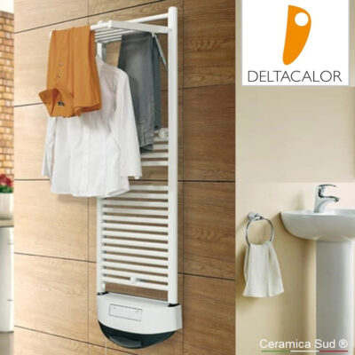 Termoarredo con termoventilatore ad aria DELTACALOR DRYER bianco 147 x 50 cm. - immagine 2