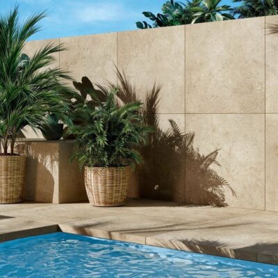 Vendita online Stock Pavimento per piscina grande formato quadrato pietra moderno Colosseo Beige - immagine 2