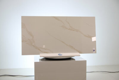 Gulv uden fuge med skinnende guld og guld statuer marmor effekt i porcelæn stentøj 60 x 120 cm. - billede 9