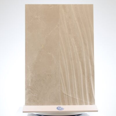 Rivestimento piastrelle 3D bagno onda ceramica effetto marmo sabbia beige / marfil 30 x 90 cm. - immagine 2