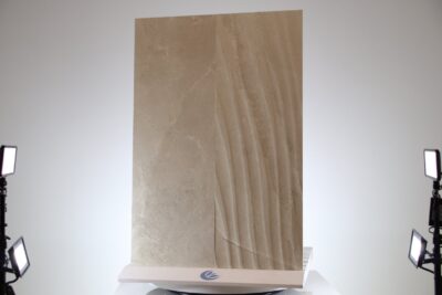 Rivestimento piastrelle 3D bagno onda ceramica effetto marmo sabbia beige / marfil 30 x 90 cm. - immagine 9