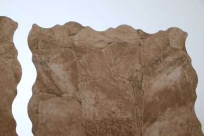 Rivestimento 3D finta pietra decoro pareti soggiorno salotto ceramica antimacchia 33 x 55 cm. - immagine 7