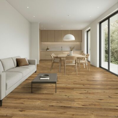 Stock Miglior Pavimento SPC Minerale Antimacchia New Flow 55 spessore sottile legno Anna Purna