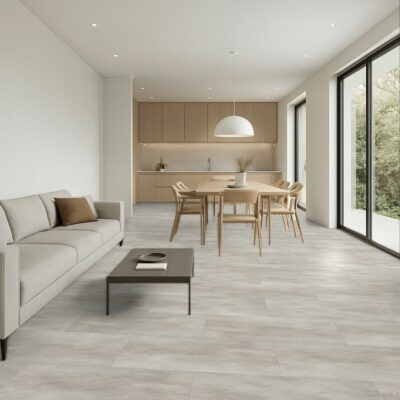 Stock Miglior Pavimento SPC Minerale Antimacchia New Flow 55 spessore sottile legno Fuji