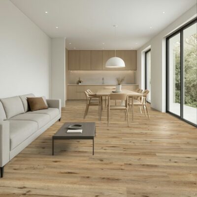 Stock Miglior Pavimento SPC Minerale Antimacchia New Flow 55 spessore sottile legno Nanga