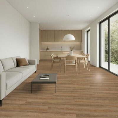 Stock Miglior Pavimento SPC Minerale Antimacchia New Flow 55 spessore sottile legno Vinson