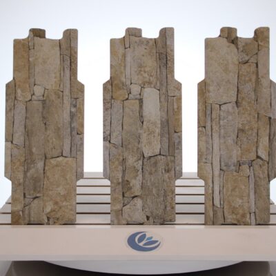Rivestimento esterno fuga invisibile resistente al gelo effetto pietra toscana gres porcellanato