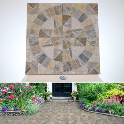 Pavimento da esterno effetto marmi reali mix in gres porcellanato antimacchia - MADE IN ITALY