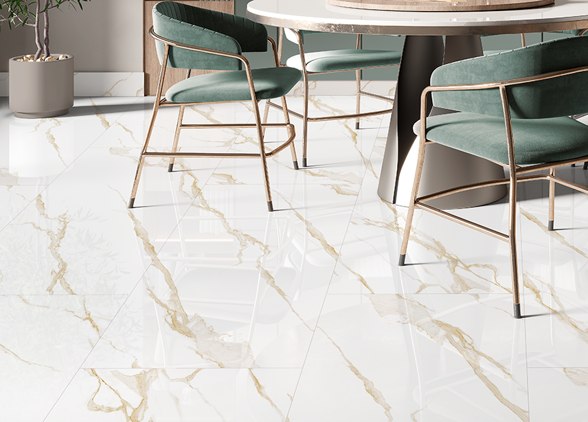 Rivestimento salotto gres porcellanato effetto onice gold rettificato lucido a specchio 60 x 120 cm. - immagine 16