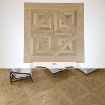 Pavimento Versailles cassettone effetto legno gres porcellanato figure geometriche Pamesa 90 x 90 cm.