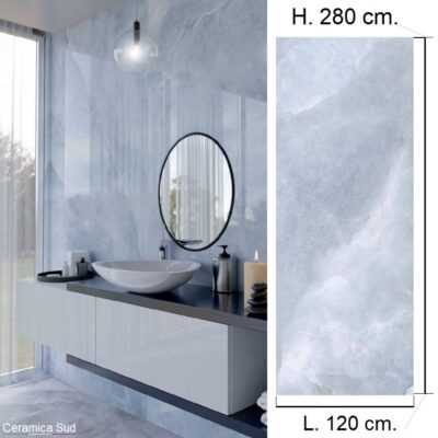 Pavimento EnergieKer serie Spark formato colore blue in gres porcellanato effetto Pietra 120 x 270 cm