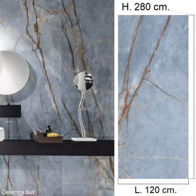 Pavimento Florim Heritage azure comfort in gres porcellanato 120 x 280 cm.