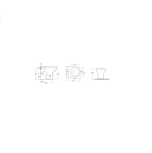 Coppia di sanitari Rak serie Compact Wc + bidet + coprivaso - immagine 6