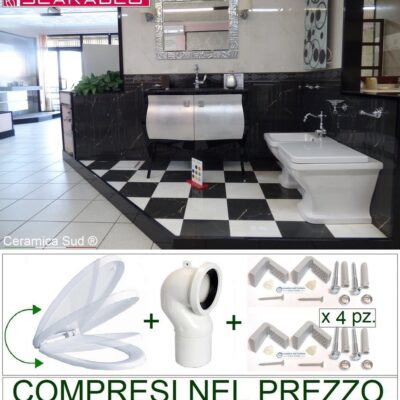 Sanitari stile classico SCARABEO filo muro Prima scelta - smalto ANTI-INGIALLIMENTO