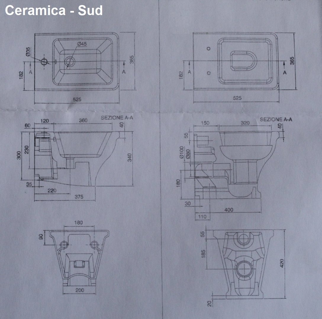 Sanitari stile classico SCARABEO filo muro Prima scelta - smalto ANTI-INGIALLIMENTO - immagine 6